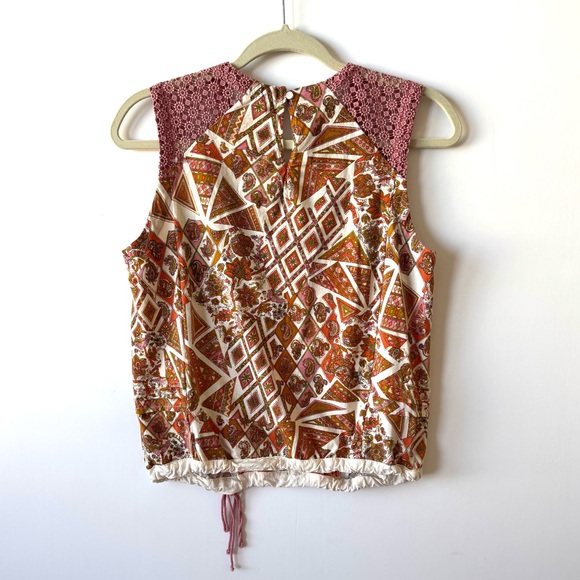Anthropologie Tiny Embroidered Printed Shell Top - Picture 9 of 12
